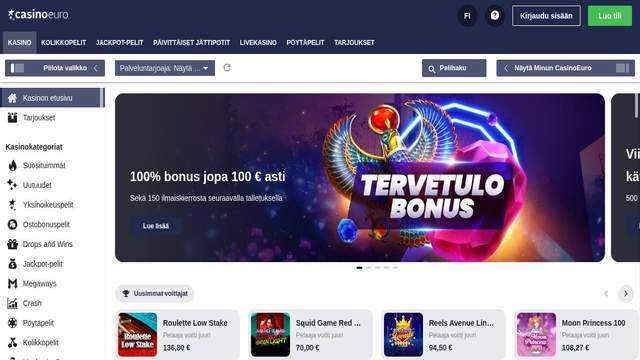 CasinoEuro casino screenshot